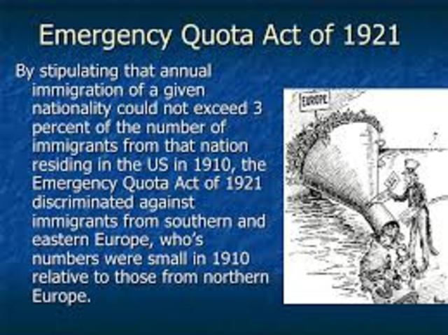 Quota Act of 1921