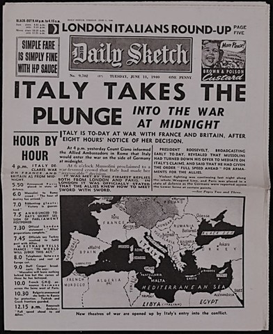 Italy Enters War on side of Axis Powers