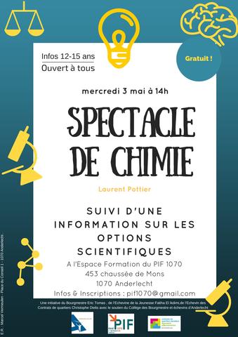 spectacle de chimie + infos options scientifiques par l'Antenne Scolaire