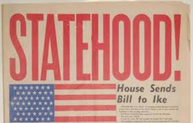 Hawaii becomes a state