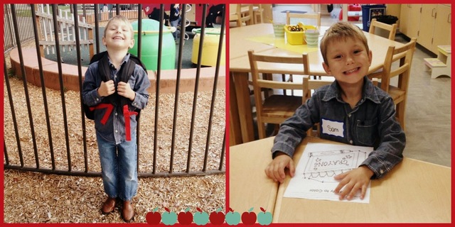 Sam starts kindergarden GCCF