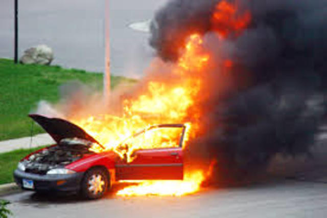 when my uncle car caught on fire
