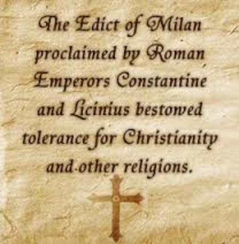 Early Christian: Edict of Milan