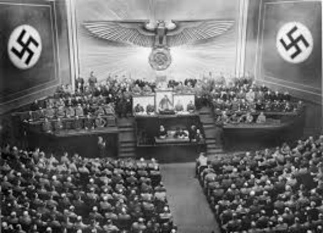 The German Reich stag passes the Enabling act