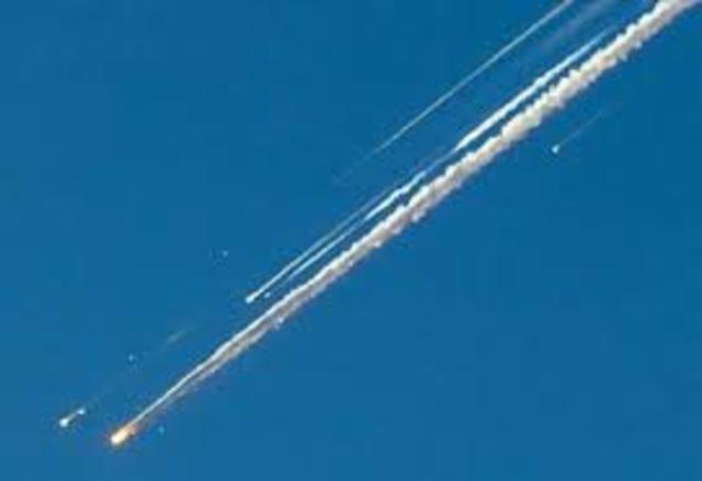 space shuttle Columbia self-destructs