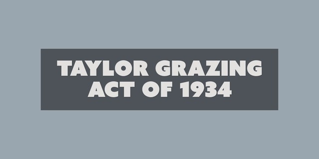 Taylor Grazing Act
