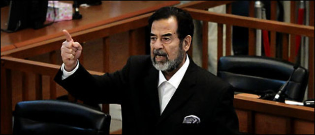 Saddam Hussein found guilty