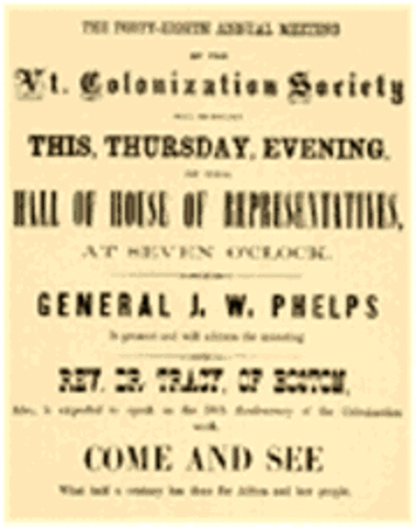 Liberia/Colonization Movement