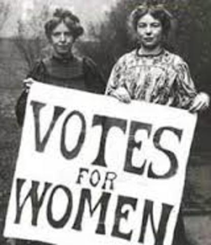 Amendment 19 - Women's suffrage (women given the right to vote).