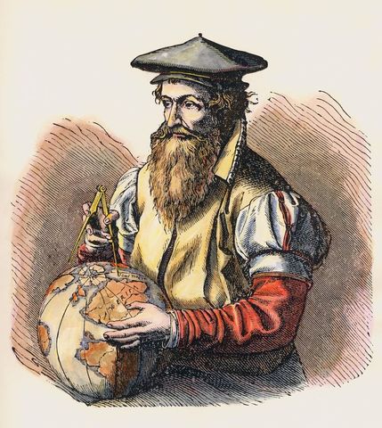 Gerardus Mercator publishes his first projection for navigation