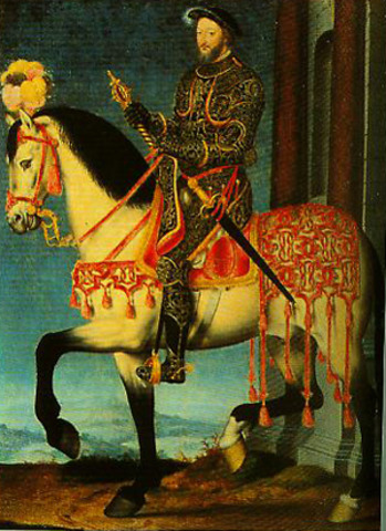 Francois I hobuse seljas