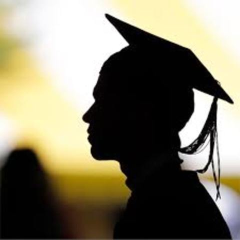 Graduate from college with a masters degree