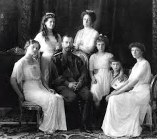 Czar Nicholas II and his family are executed