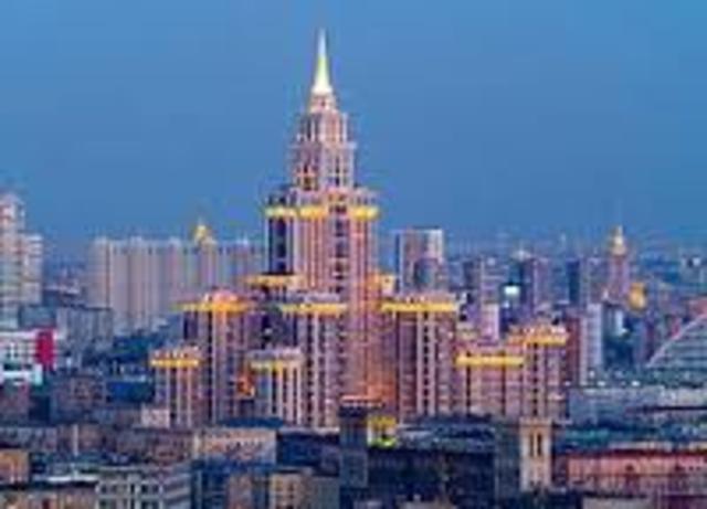 The capital of Russia is changed from St. Petersburg to Moscow