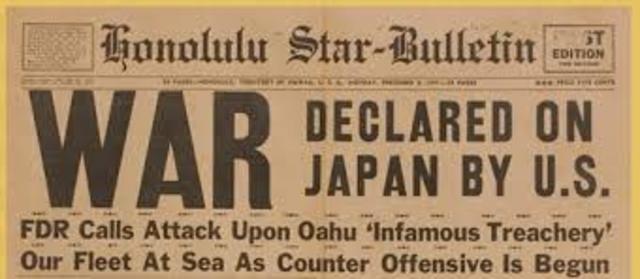 United States Declared War on Japan and Germany