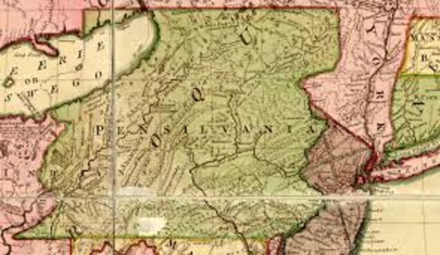 Pennsylvania is established by William Penn.