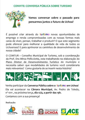 Conversas públicas sobre turismo com prof. Dra Mirza Pellicciotta