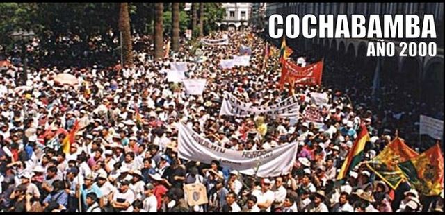 Guerra del Agua, Bolivia.  Ejemplo de soberanía