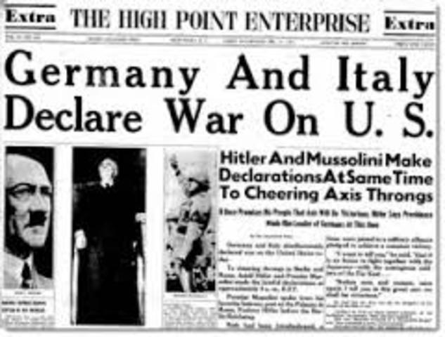 Germany declared war on US