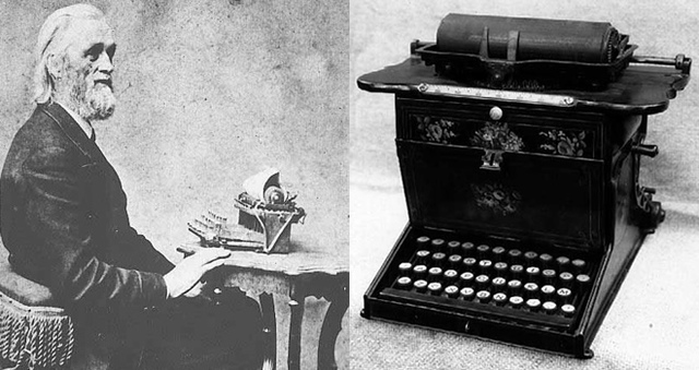 Invención máquina de escribir