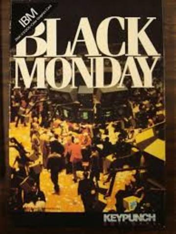 New York Stock Exchange Suffers Huge Drop On "Black Monday"