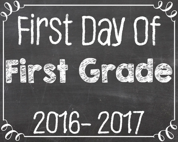 first day of first grade