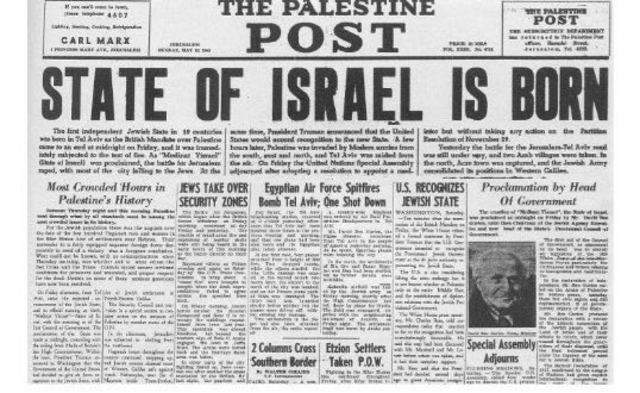 El consejo Nacional judío proclamó el estado de Israel