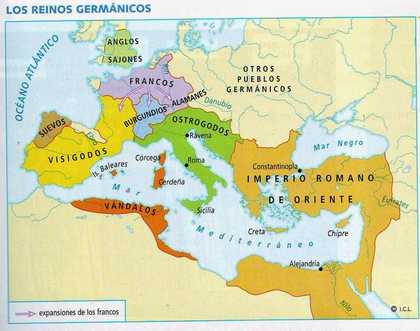 Surgimiento de los Reinos romano-germanicos.