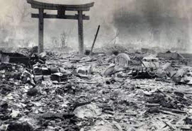 The bombing of Hiroshima and Nagasaki
