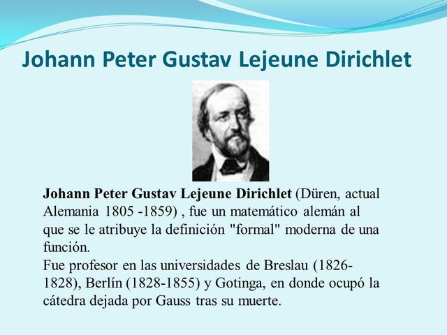 PETER GUSTAV LEJEUNE DIRICHLET