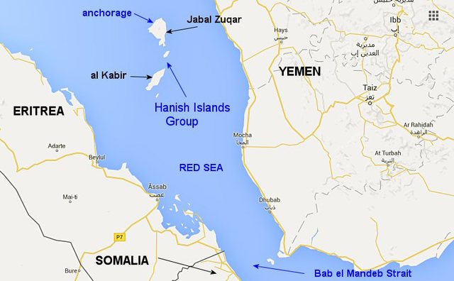 Eritrea and Yemen clashed over the Hanish Islands