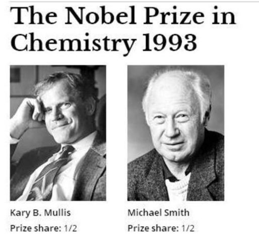 Kary Mullis develops Polymerase Chain Reaction