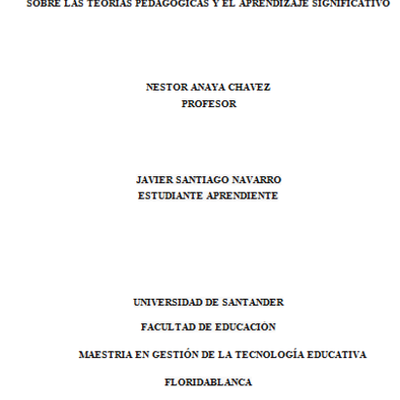 Timeline: Teorías pedagógicas y el aprendizaje significativo (javier santiago. UDES)