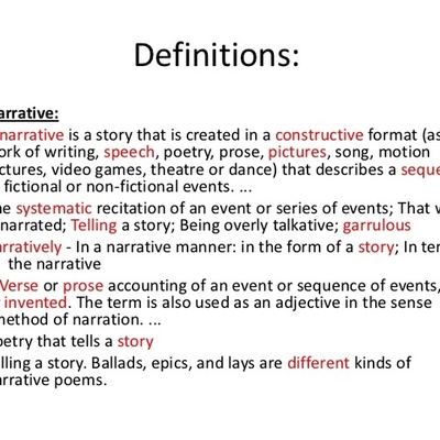Timeline: Forms of narration