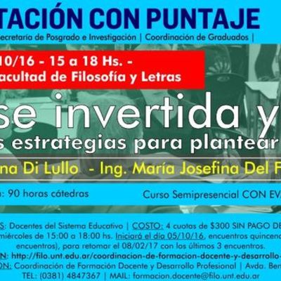 Timeline: Linea de tiempo: Curso de posgrado Clase Invertida y TIC - Facultad de Filosofía y Letras - UNT