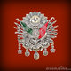 Ottoman empire emblem on red backgroud