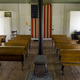 Inside schoolhouse stove