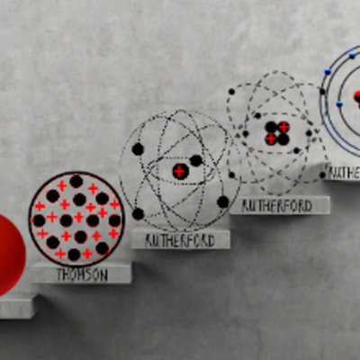 Timeline: Modelos Atomicos  e estrutura nuclear -Diennefer E Beatriz