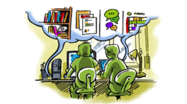 Timeline: Entornos Virtuales de Aprendizaje, educación e Historia de CMS y LMS unión a CLMS