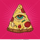 Stock vector all seeing eye illuminati pizza illustration vector illustration 559960054