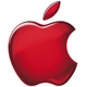 Apple logo red wo background