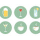 Drinks icon set beverages beer wine lemonade martini coffee tea 68754885