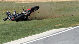 Timeline: I slide 20 feet under a dirt bike on asphalt