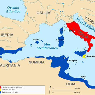 Timeline: Guerre puniche e l'espansione ellenica.