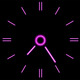 41715pink neon clock