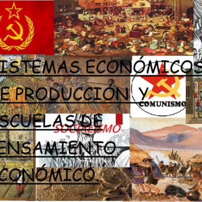 Timeline: sistemas económicos de producción y escuela de pensamiento económico