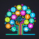 Social media tree icon