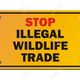 36401667 stop illegal wildlife trade warning sign stock vector