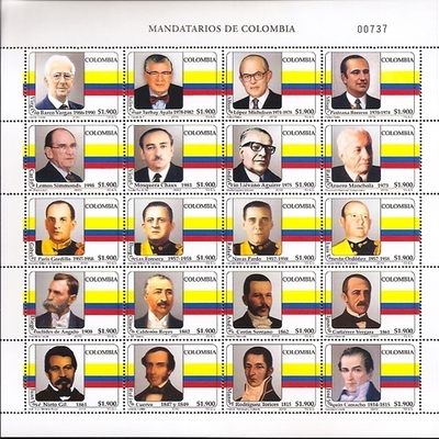 Timeline: Presidentes de Colombia del año 1810 al 1909.