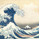 Tsunami by hokusai 19th century